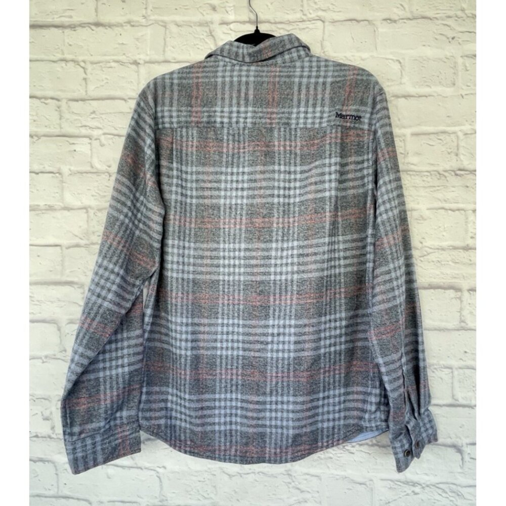 Marmot Jasper Midweight Flannel Shirt Medium Super Soft Long Sleeve Size Medium - Picture 7 of 14